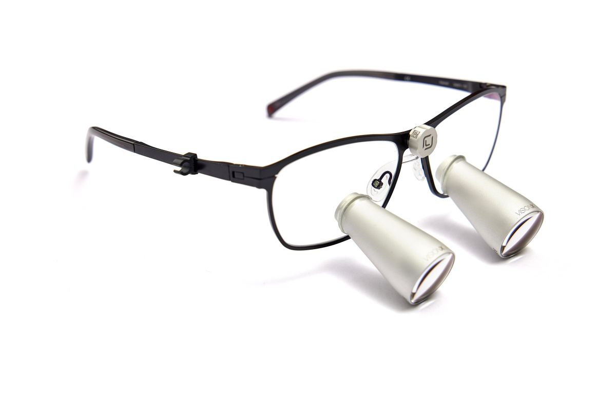 Бинокулярная лупа TTL VisionX 3.8 (Titanium frame)