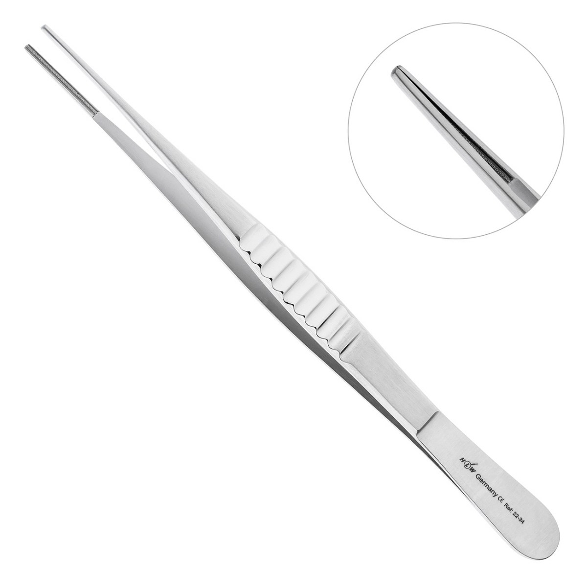 22-34* Пинцет атравматичный прямой De Bakey, 15 см