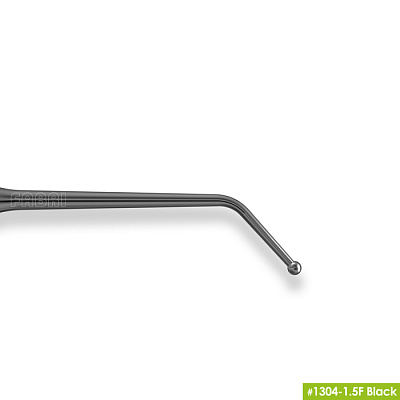 1304-1,5F Black Удлиненная узкая гладилка с штопфером-шариком Ø1.5mm. Эргономичная ручка Ø10mm. Покрытие Black