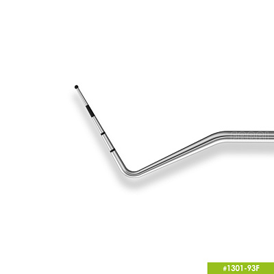 1301-93F Двухсторонний пародонтологический мерный зонд. Шкалы ВОЗ+UNC-15. Эргономичная ручка Ø10мм