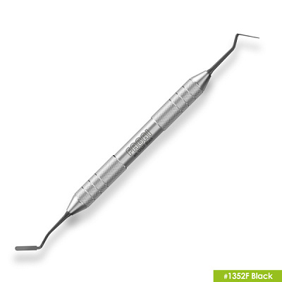 1352F Black Большая универсальная двухсторонняя гладилка. Эргономичная ручка Ø10mm. Покрытие Black