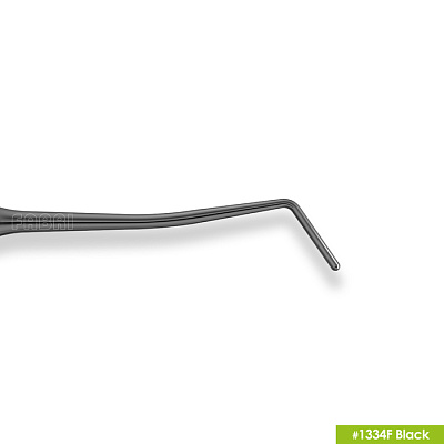 1334F Black Удлиненная узкая гладилка с цилиндрическим штопфером Ø1.0mm. Эргономичная ручка Ø10mm. Покрытие Black