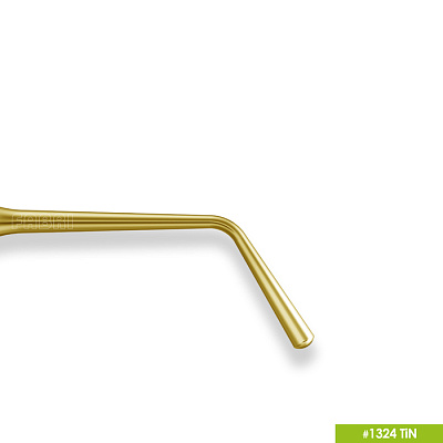1324 TiN Удлиненная средняя гладилка с обратноконусовидным штопфером Ø2mm. Ручка Ø6mm. Покрытие Gold