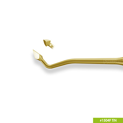1504F TiN Инструмент для моделирования. Эргономичная ручка Ø10mm. Покрытие Gold