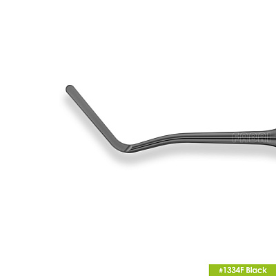 1334F Black Удлиненная узкая гладилка с цилиндрическим штопфером Ø1.0mm. Эргономичная ручка Ø10mm. Покрытие Black