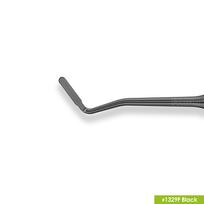 1329F Black Малая двухсторонняя гладилка - пакер. Эргономичная ручка Ø10mm. Покрытие Black