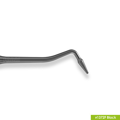 1372F Black Узкая гладилка с  конусовидным штопфером Ø0.9mm. Эргономичная ручка Ø10mm. Покрытие Black