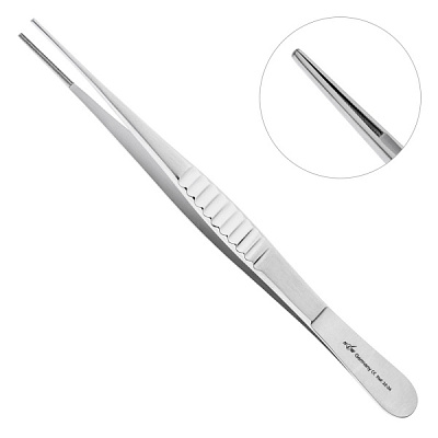 22-34* Пинцет атравматичный прямой De Bakey, 15 см