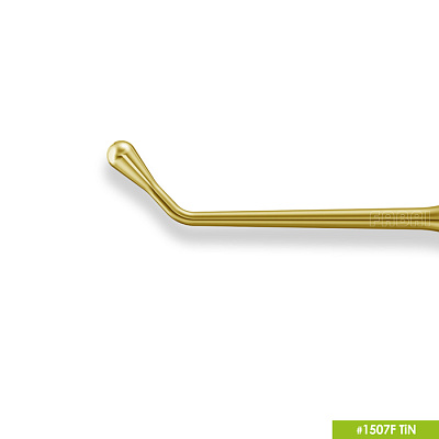 1507F TiN Двухсторонний штопфер-конденсатор. Эргономичная ручка Ø10mm. Покрытие Gold