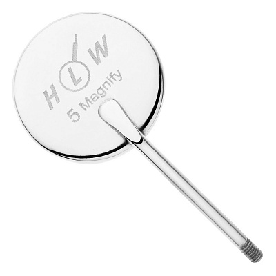 23-4* Зеркало стоматологическое увеличит. №5 , 24 мм (упак 12 шт)