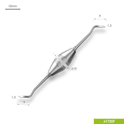 1720F Триммер десневого края (эмалевый нож) - мезиальный. Эргономичная ручка Ø10mm