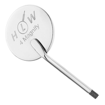 23-3* Зеркало стоматологическое увеличит. №4 , 22 мм (упак 12 шт)