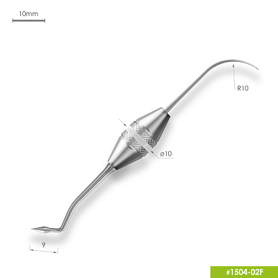 1504-02F Инструмент для моделирования фиссур. Эргономичная ручка Ø10mm