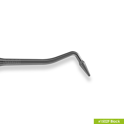 1502F Black Средняя  гладилка с  конусовидным штопфером Ø0.9mm. Эргономичная ручка Ø10mm. Покрытие Black