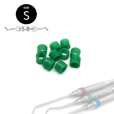 5703 Маркировочные кольца. Размер "S" ЗЕЛЕНЫЕ [упак-50шт]