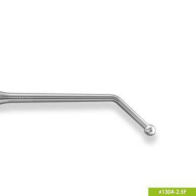 1304-2,5F Удлиненная средняя гладилка с штопфером-шариком Ø2.5mm. Эргономичная ручка Ø10mm