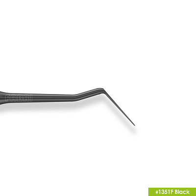 1351F Black Удлиненная малая двухсторонняя гладилка - пакер. Эргономичная ручка Ø10mm. Покрытие Black