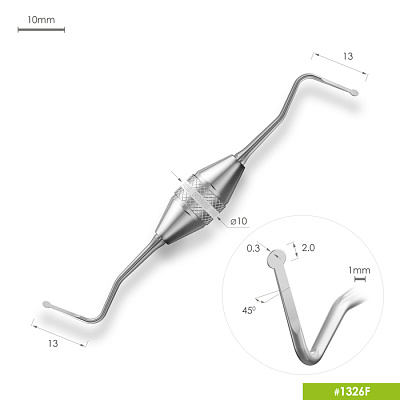 1326F Укладчик ретракционной нити (Пакер) Ø2mm. Эргономичная ручка Ø10mm